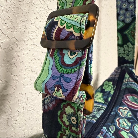 Vera Bradley Blue Rhapsody Quilted Crossbody Shoulder Bag Paisley Floral - Picture 6 of 12